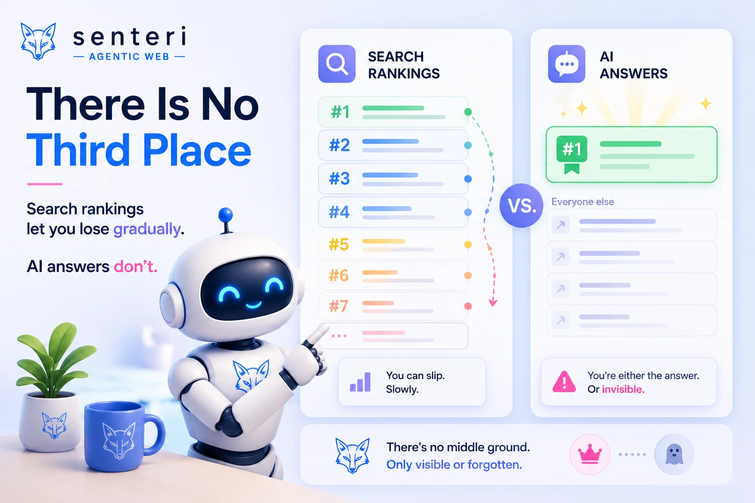 There Is No Third Place Search rankings let you lose gradually. AI answers don't.