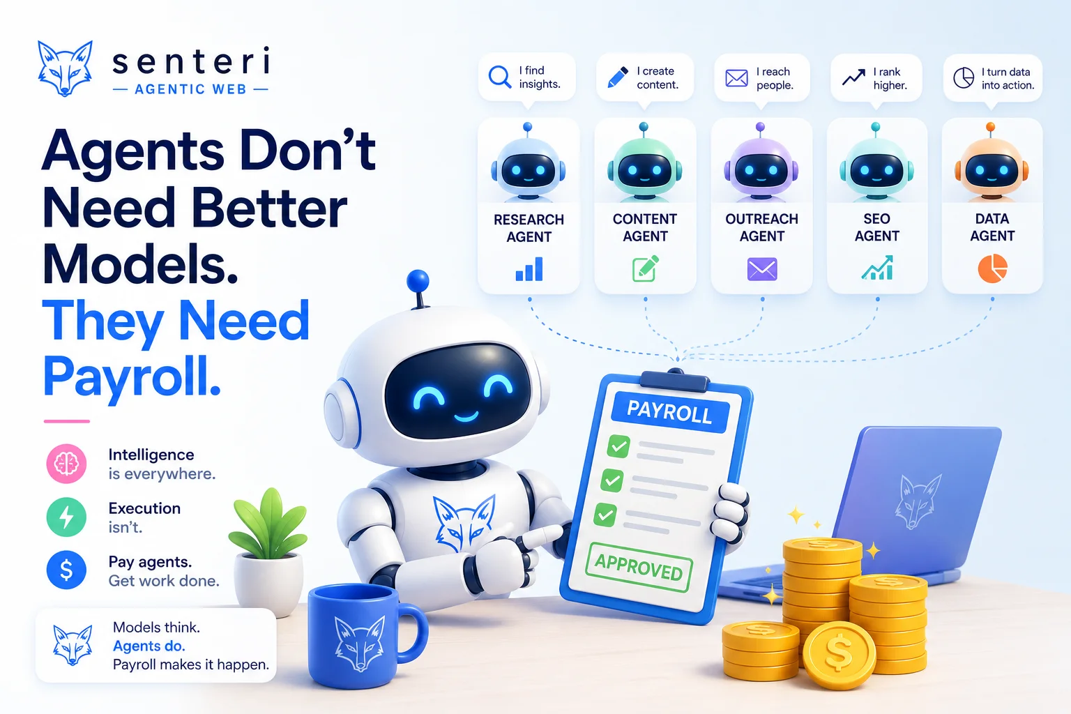 Agents Don't Need Better Models. They Need Payroll.